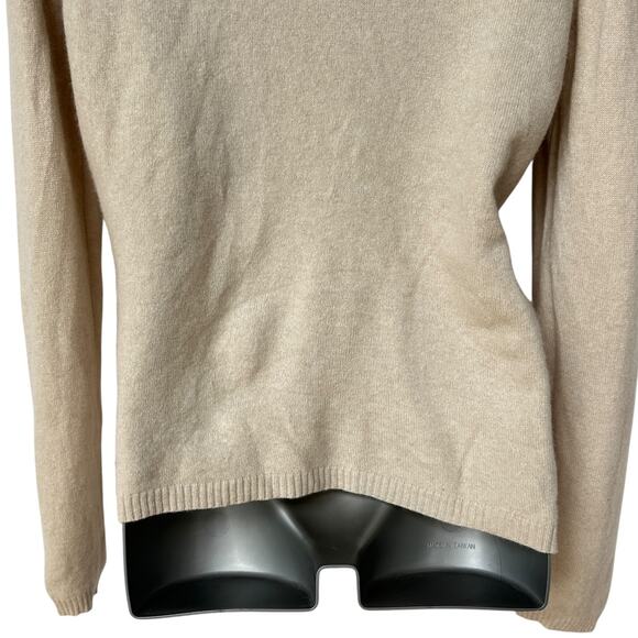 Vintage Escada Sweater Turtleneck Beige Wool Cashmere Pullover Women's 42 Medium - Picture 7 of 9